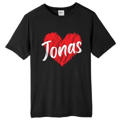 I Love Jonas Heart Personalized Name Jonas Tall Fusion ChromaSoft Performance T-Shirt