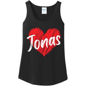 I Love Jonas Heart Personalized Name Jonas Ladies Essential Tank