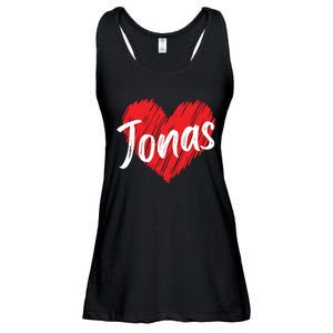 I Love Jonas Heart Personalized Name Jonas Ladies Essential Flowy Tank