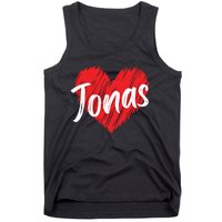 I Love Jonas Heart Personalized Name Jonas Tank Top