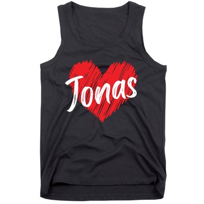 I Love Jonas Heart Personalized Name Jonas Tank Top