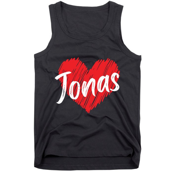 I Love Jonas Heart Personalized Name Jonas Tank Top