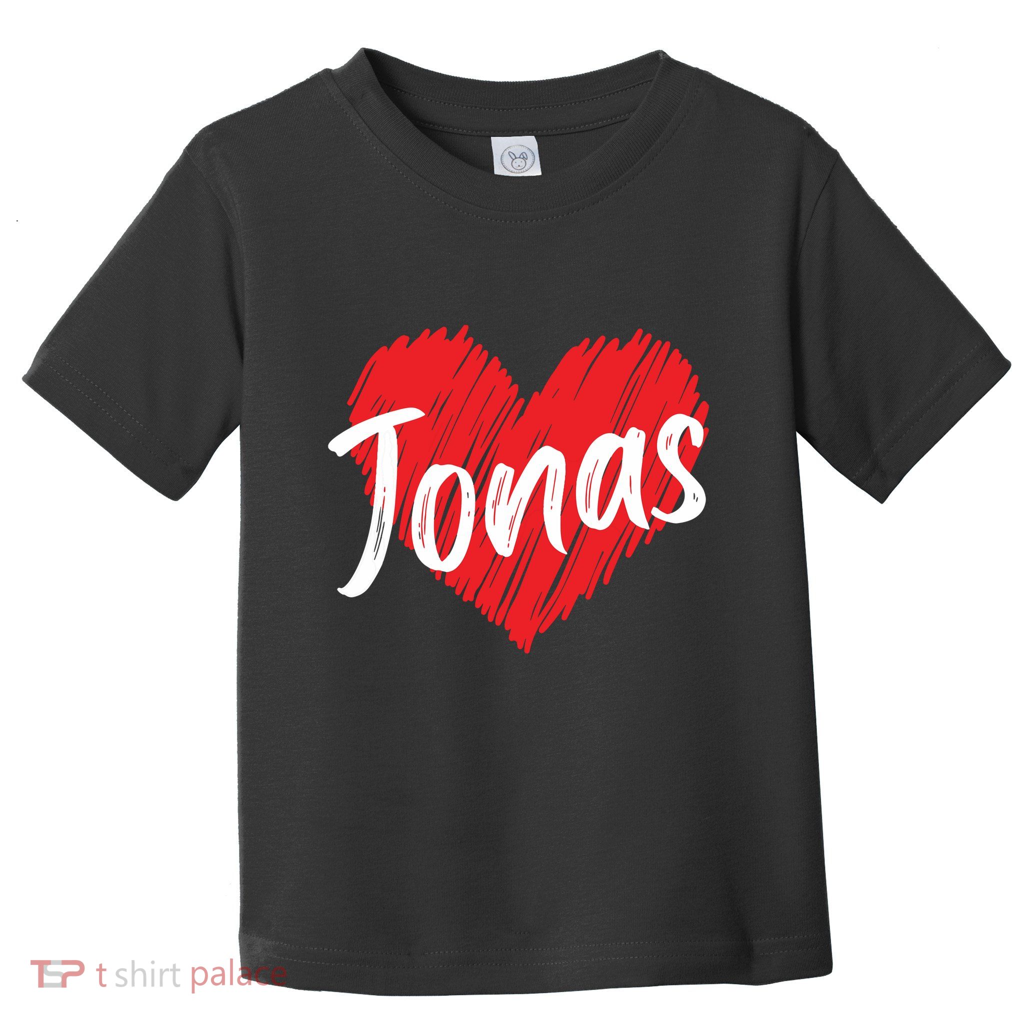 I Love Jonas Heart Personalized Name Jonas Toddler T-Shirt
