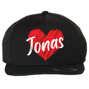 I Love Jonas Heart Personalized Name Jonas Wool Snapback Cap