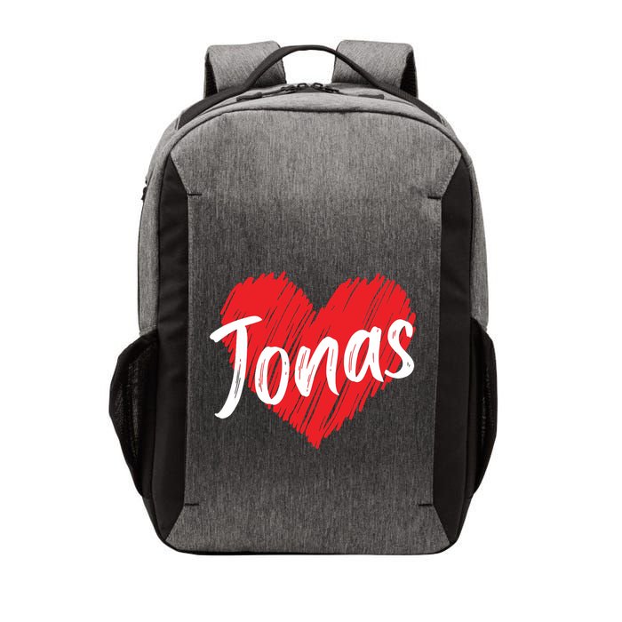 I Love Jonas Heart Personalized Name Jonas Vector Backpack