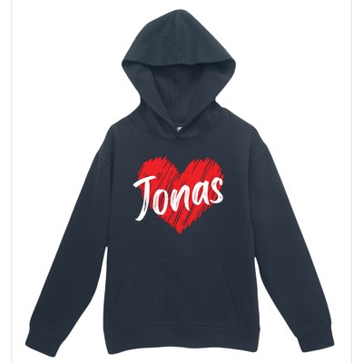 I Love Jonas Heart Personalized Name Jonas Urban Pullover Hoodie