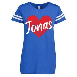 I Love Jonas Heart Personalized Name Jonas Enza Ladies Jersey Football T-Shirt