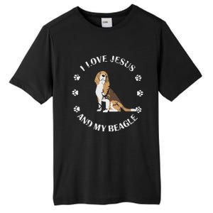 I Love Jesus And My Beagle Beagle Lover Gift Tall Fusion ChromaSoft Performance T-Shirt