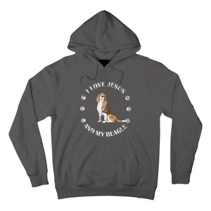 I Love Jesus And My Beagle Beagle Lover Gift Hoodie