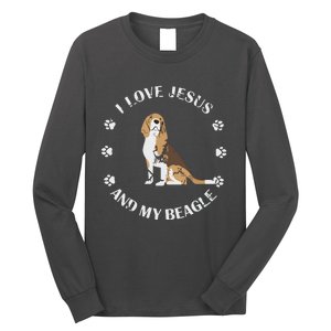 I Love Jesus And My Beagle Beagle Lover Gift Long Sleeve Shirt