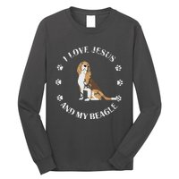 I Love Jesus And My Beagle Beagle Lover Gift Long Sleeve Shirt