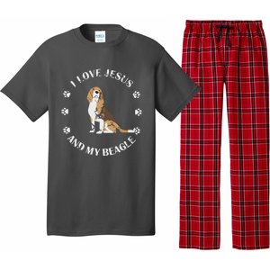 I Love Jesus And My Beagle Beagle Lover Gift Pajama Set