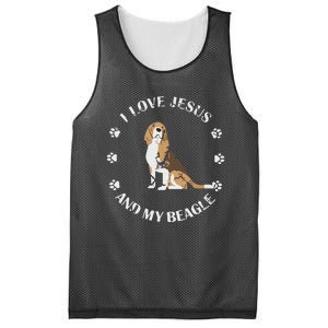 I Love Jesus And My Beagle Beagle Lover Gift Mesh Reversible Basketball Jersey Tank