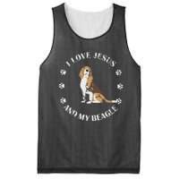 I Love Jesus And My Beagle Beagle Lover Gift Mesh Reversible Basketball Jersey Tank