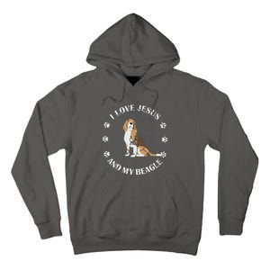 I Love Jesus And My Beagle Beagle Lover Gift Tall Hoodie