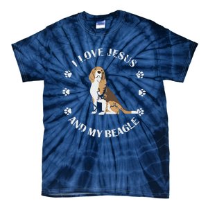 I Love Jesus And My Beagle Beagle Lover Gift Tie-Dye T-Shirt