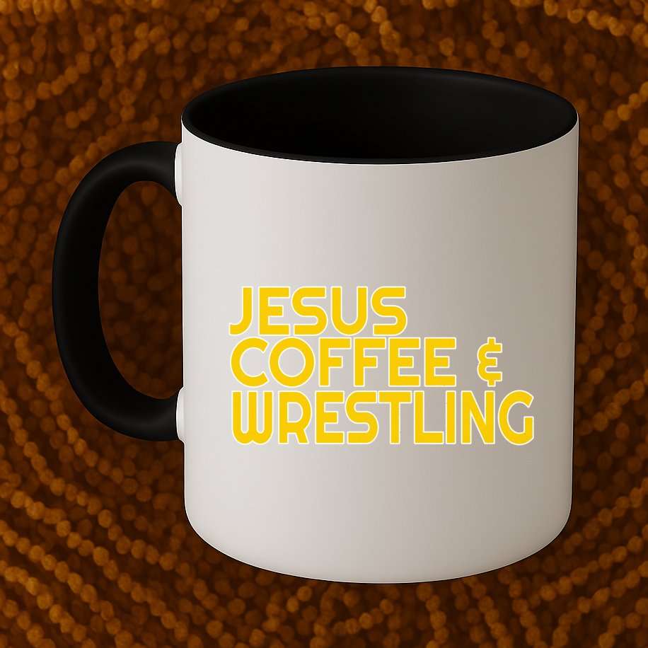 I Love Jesus Coffee Wrestling Gift Wrestler Christian Mug