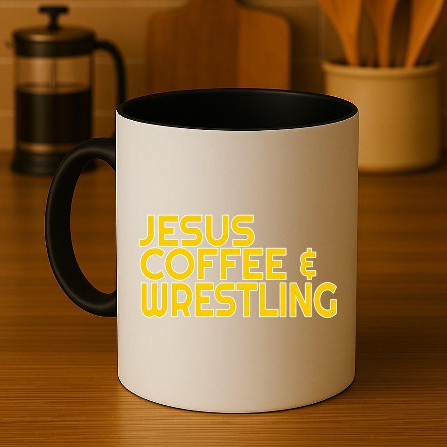 I Love Jesus Coffee Wrestling Gift Wrestler Christian Mug