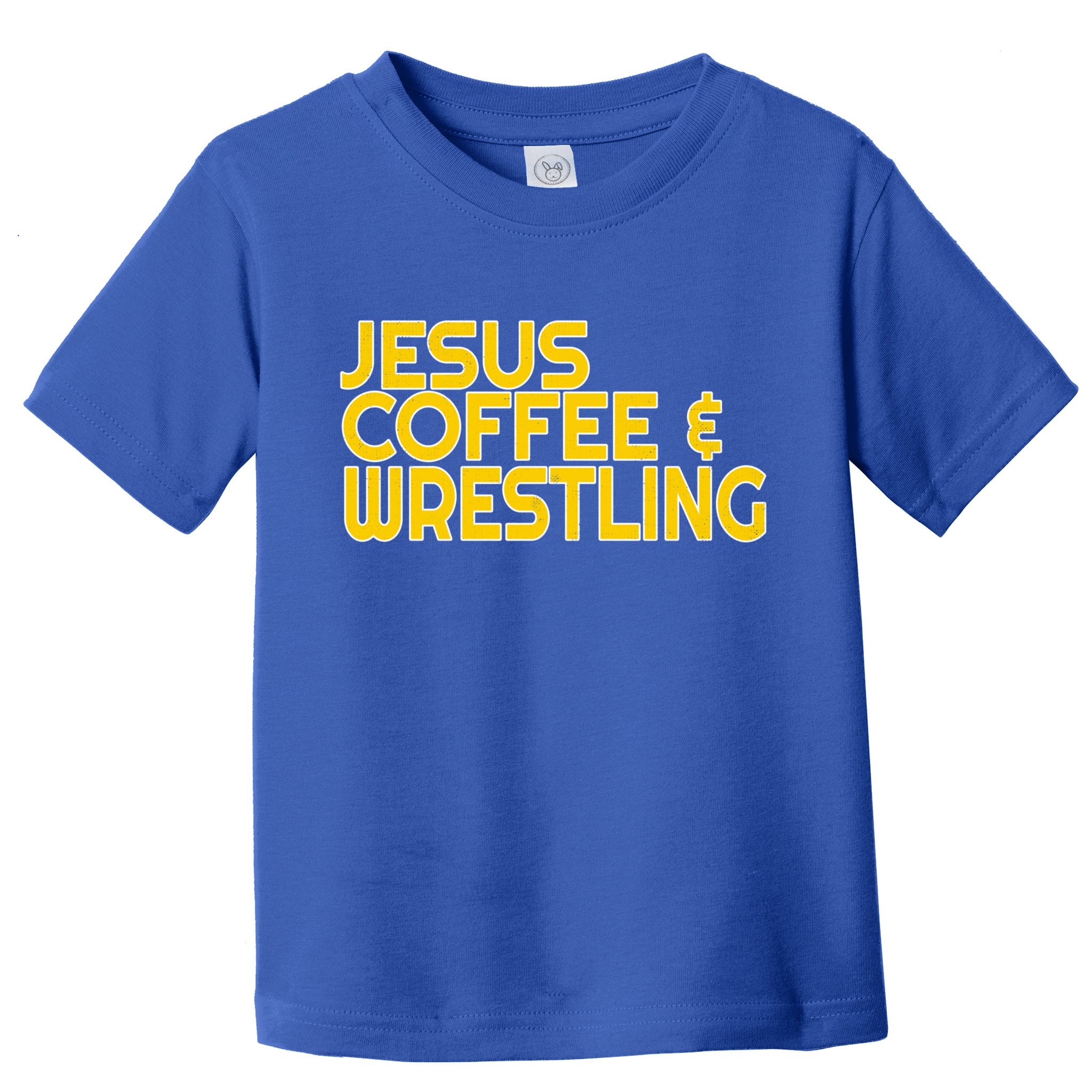 I Love Jesus Coffee Wrestling Gift Wrestler Christian Toddler T-Shirt