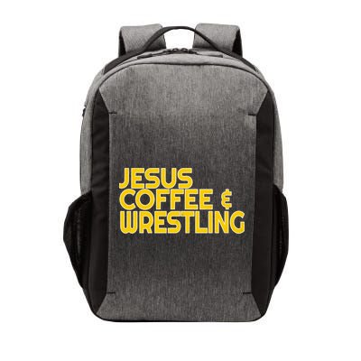 I Love Jesus Coffee Wrestling Gift Wrestler Christian Vector Backpack