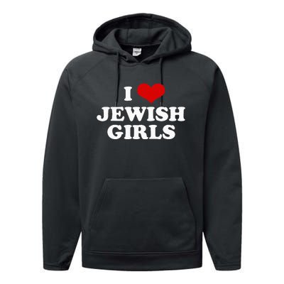 I Love Jewish Cute Gift Performance Fleece Hoodie