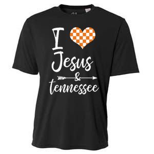 I Love Jesus And Tennessee Orange Cooling Performance Crew T-Shirt