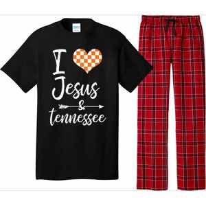 I Love Jesus And Tennessee Orange Pajama Set