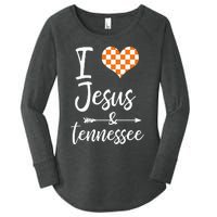 I Love Jesus And Tennessee Orange Women's Perfect Tri Tunic Long Sleeve Shirt