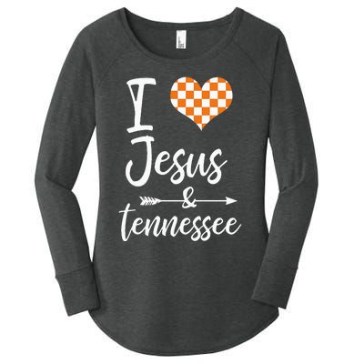 I Love Jesus And Tennessee Orange Women's Perfect Tri Tunic Long Sleeve Shirt