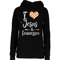 I Love Jesus And Tennessee Orange Womens Funnel Neck Pullover Hood