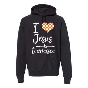 I Love Jesus And Tennessee Orange Premium Hoodie