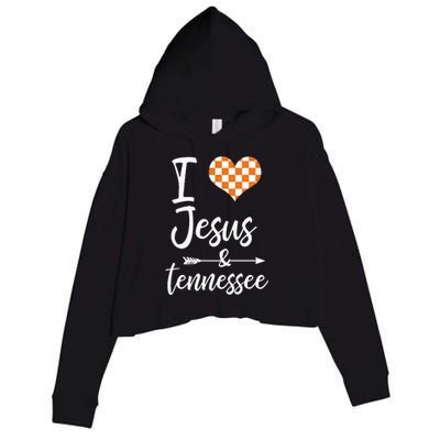 I Love Jesus And Tennessee Orange Crop Fleece Hoodie