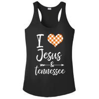 I Love Jesus And Tennessee Orange Ladies PosiCharge Competitor Racerback Tank