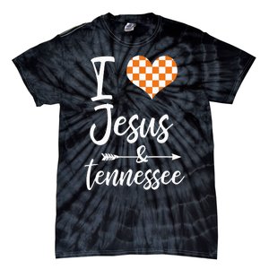 I Love Jesus And Tennessee Orange Tie-Dye T-Shirt