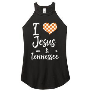 I Love Jesus And Tennessee Orange Women’s Perfect Tri Rocker Tank