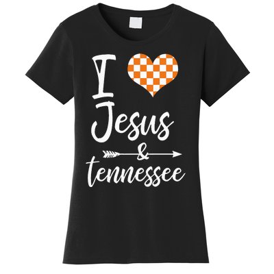 I Love Jesus And Tennessee Orange Women's T-Shirt