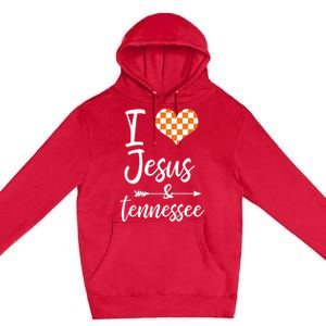 I Love Jesus And Tennessee Orange Premium Pullover Hoodie