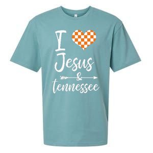 I Love Jesus And Tennessee Orange Sueded Cloud Jersey T-Shirt