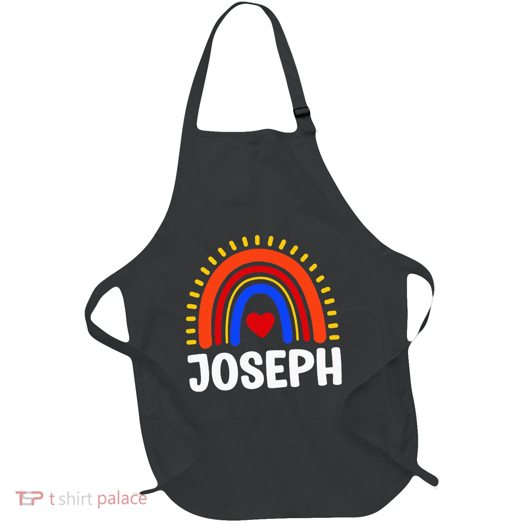 I Love Joseph Cute Joseph Rainbow Full-Length Apron With Pockets
