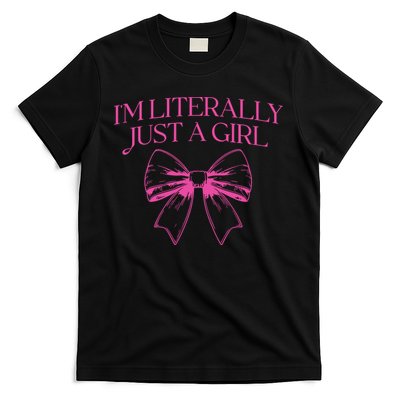 IM Literally Just A Girl Coquette Bow T-Shirt