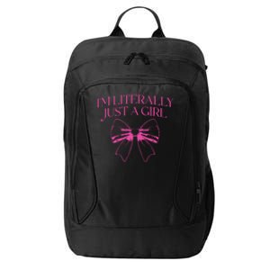 IM Literally Just A Girl Coquette Bow City Backpack