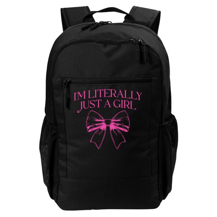 IM Literally Just A Girl Coquette Bow Daily Commute Backpack