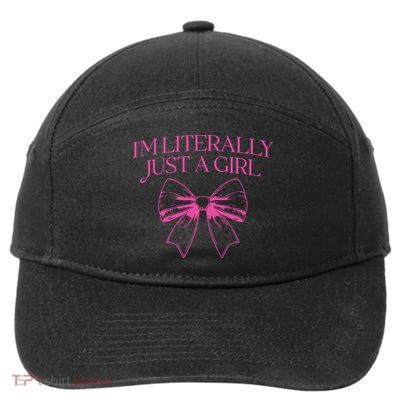 IM Literally Just A Girl Coquette Bow 7-Panel Snapback Hat