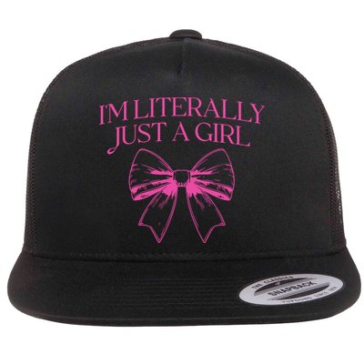 IM Literally Just A Girl Coquette Bow Flatbill Hat
