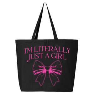 IM Literally Just A Girl Coquette Bow 25L Jumbo Tote