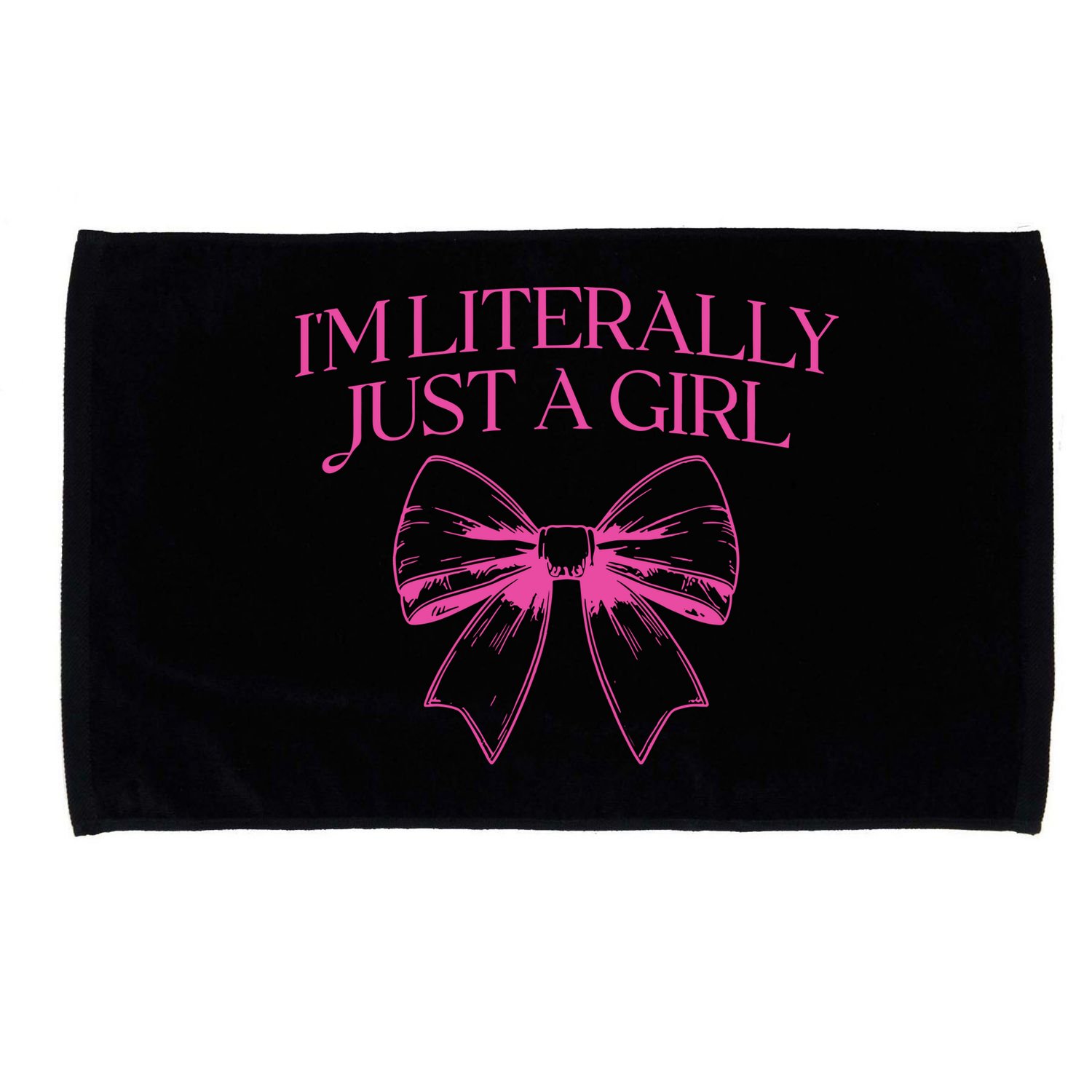 IM Literally Just A Girl Coquette Bow Microfiber Hand Towel