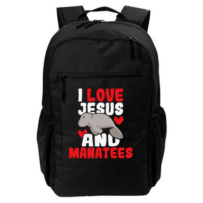 I Love Jesus And Manatees Animal Lover Zookeeper Zoologist Backpack