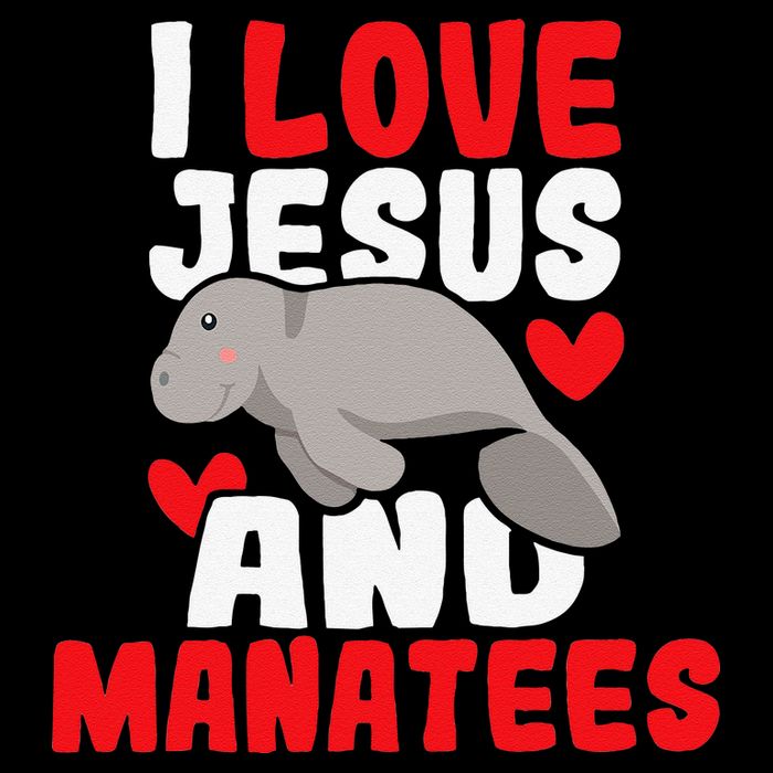 I Love Jesus And Manatees Animal Lover Zookeeper Zoologist 16 in Basic Backpack
