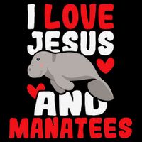 I Love Jesus And Manatees Animal Lover Zookeeper Zoologist Visor