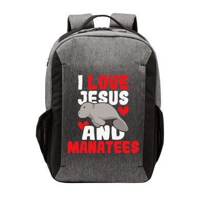 I Love Jesus And Manatees Animal Lover Zookeeper Zoologist Vector Backpack